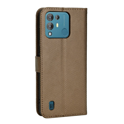 For Blackview A55 Pro Diamond Texture Leather Phone Case(Brown) - More Brand by buy2fix | Online Shopping UK | buy2fix