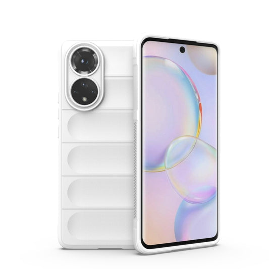 For Huawei Nova 9/Honor 50 Magic Shield TPU + Flannel Phone Case(White) - Huawei Cases by buy2fix | Online Shopping UK | buy2fix