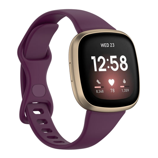 For Fitbit Versa 4 / Versa 3 / Sense Universal TPU Watch Band, Size:L(Dark Purple) - Watch Bands by buy2fix | Online Shopping UK | buy2fix
