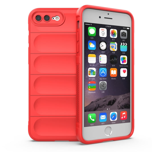 Magic Shield TPU + Flannel Phone Case For iPhone 8 Plus / 7 Plus(Red) - More iPhone Cases by buy2fix | Online Shopping UK | buy2fix