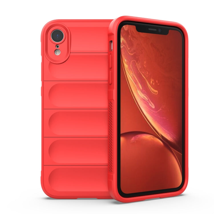 For iPhone XR Magic Shield TPU + Flannel Phone Case(Red) - More iPhone Cases by buy2fix | Online Shopping UK | buy2fix