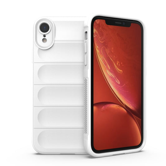 For iPhone XR Magic Shield TPU + Flannel Phone Case(White) - More iPhone Cases by buy2fix | Online Shopping UK | buy2fix