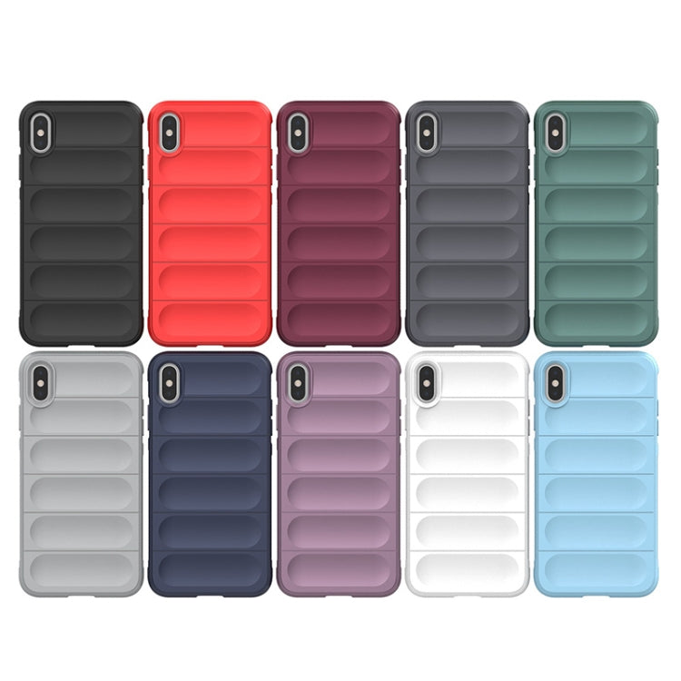 For iPhone X / XS Magic Shield TPU + Flannel Phone Case(Red) - More iPhone Cases by buy2fix | Online Shopping UK | buy2fix