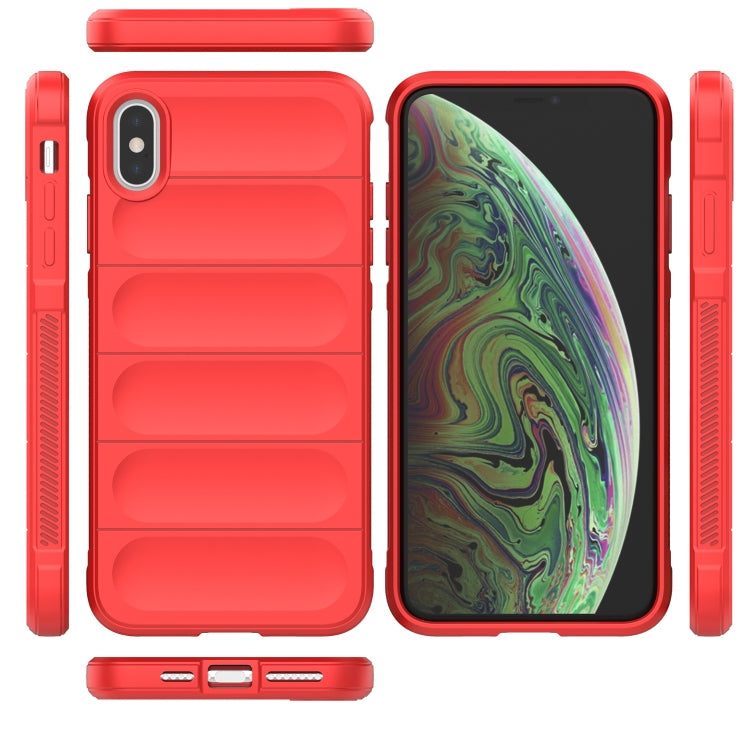 For iPhone X / XS Magic Shield TPU + Flannel Phone Case(Red) - More iPhone Cases by buy2fix | Online Shopping UK | buy2fix