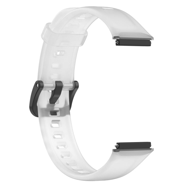 For Huawei Band 7 / 7 NFC Transparent Silicone Watch Band(White) - Watch Bands by buy2fix | Online Shopping UK | buy2fix