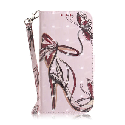 For OPPO Reno7 5G Foreign / Find X5 Lite 3D Colored Horizontal Flip Leather Phone Case(Butterfly High-heeled) - OPPO Cases by buy2fix | Online Shopping UK | buy2fix