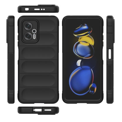 For Xiaomi Redmi Note 11T Pro Magic Shield TPU + Flannel Phone Case(Dark Blue) - Xiaomi Cases by buy2fix | Online Shopping UK | buy2fix