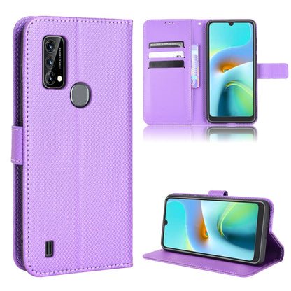 For Blackview A50 Diamond Texture Leather Phone Case(Purple) - More Brand by buy2fix | Online Shopping UK | buy2fix