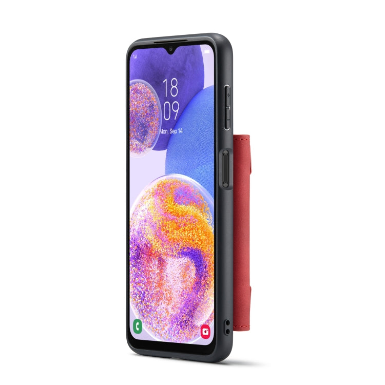 For Samsung Galaxy A23 5G DG.MING M2 Series 3-Fold Multi Card Bag Phone Case(Red) - Galaxy Phone Cases by DG.MING | Online Shopping UK | buy2fix