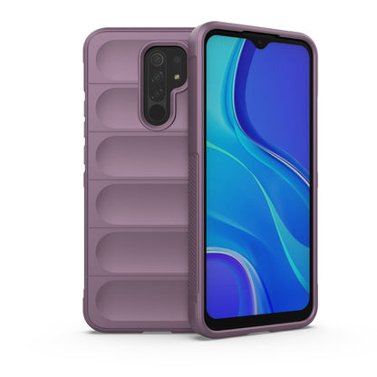 For Xiaomi Redmi 9 Magic Shield TPU + Flannel Phone Case(Purple) - Xiaomi Cases by buy2fix | Online Shopping UK | buy2fix