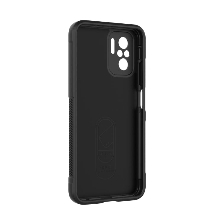 For Xiaomi Redmi Note 10 4G Magic Shield TPU + Flannel Phone Case(Dark Grey) - Xiaomi Cases by buy2fix | Online Shopping UK | buy2fix