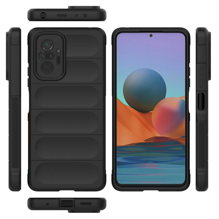 For Xiaomi Redmi Note 10 Pro 4G Magic Shield TPU + Flannel Phone Case (Black) - Xiaomi Cases by buy2fix | Online Shopping UK | buy2fix