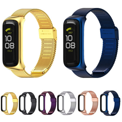 For Samsung Galaxy Fit 2 MIJOBS Milan Buckle Stainless Steel Watch Band(Gold) - Watch Bands by MIJOBS | Online Shopping UK | buy2fix