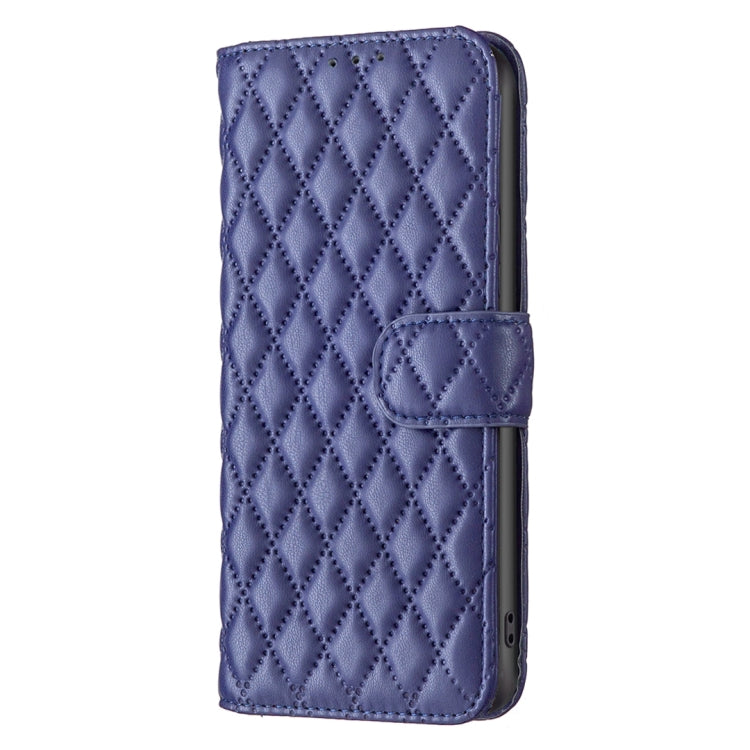 For OPPO Find X5 Lite / Reno7 5G Diamond Lattice Wallet Leather Flip Phone Case(Blue) - OPPO Cases by buy2fix | Online Shopping UK | buy2fix