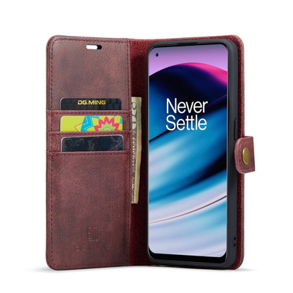 For OnePlus Nord N20 5G DG.MING Crazy Horse Texture Detachable Magnetic Leather Phone Case(Red) - OnePlus Cases by DG.MING | Online Shopping UK | buy2fix