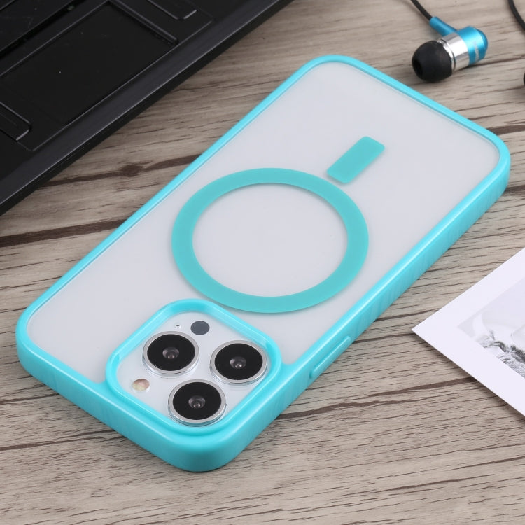 For iPhone 14 Plus Acrylic + TPU Magsafe Magnetic Phone Case (Sky Blue) - iPhone 14 Plus Cases by buy2fix | Online Shopping UK | buy2fix