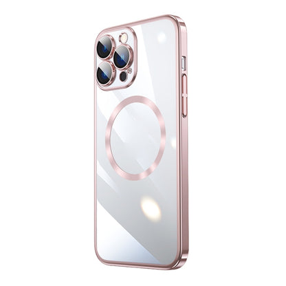 For iPhone 14 Pro Magsafe Magnetic Electroplated PC Phone Case(Pink) - iPhone 14 Pro Cases by buy2fix | Online Shopping UK | buy2fix