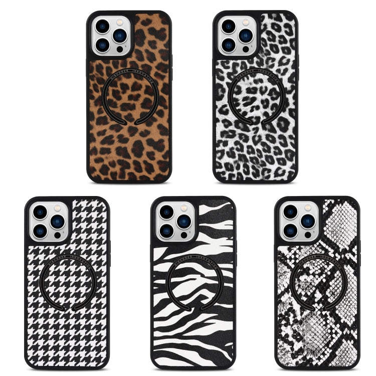 For iPhone 14 Plus Leather Texture MagSafe Magnetic Phone Case (Python Pattern) - iPhone 14 Plus Cases by buy2fix | Online Shopping UK | buy2fix