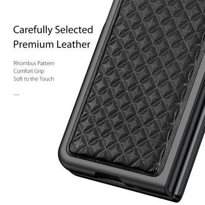 For Samsung Galaxy Z Fold3 5G DUX DUCIS Venice Series Shockproof Genuine Leather Phone Case(Black) - Galaxy Phone Cases by DUX DUCIS | Online Shopping UK | buy2fix