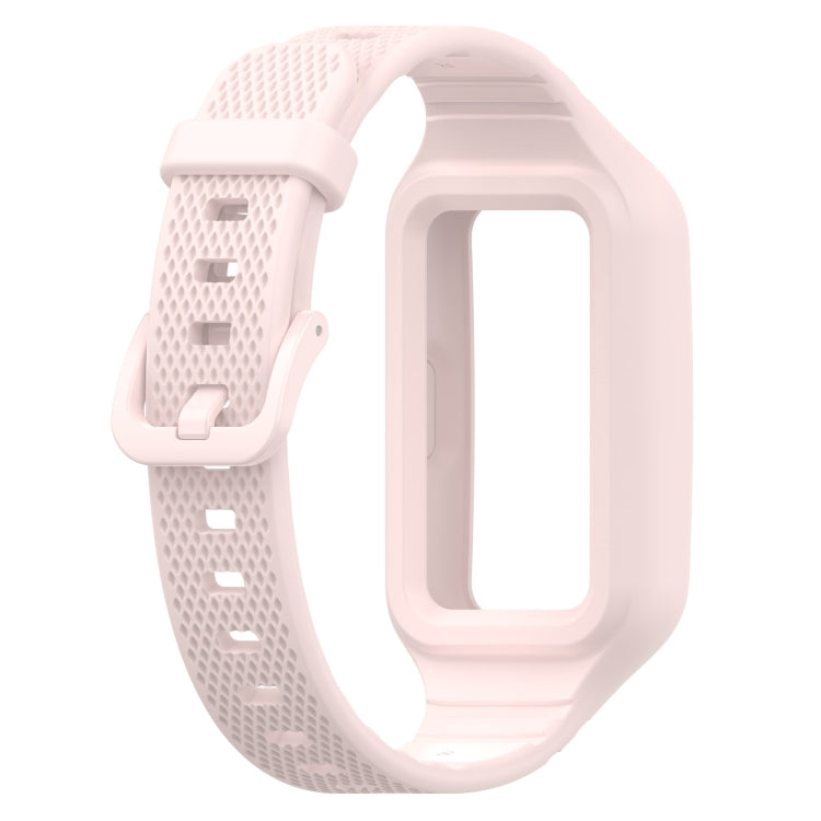 For Huawei Band 8 / Huawei Band 7 / Honor Band 6 Universal Integrated Silicone Watch Band(Light Pink) - Watch Bands by buy2fix | Online Shopping UK | buy2fix