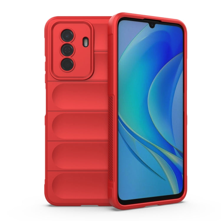 For Huawei Enjoy 50 4G / Nova Y70 Magic Shield TPU + Flannel Phone Case(Red) - Huawei Cases by buy2fix | Online Shopping UK | buy2fix