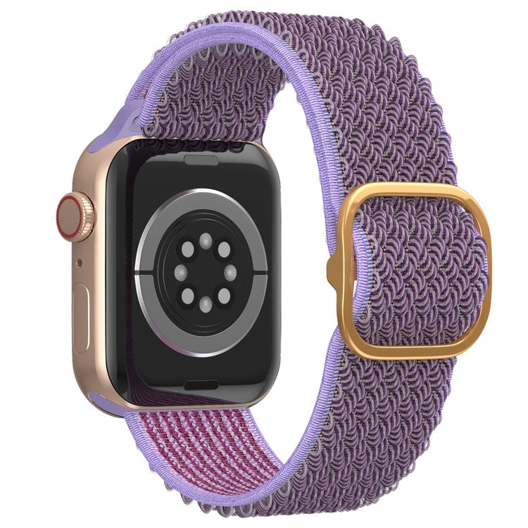 Wave Nylon Watch Band For Apple Watch Ultra 49mm&Watch Ultra 2 49mm / Series 9&8&7 45mm / SE 3&SE 2&6&SE&5&4 44mm / 3&2&1 42mm(Purple) - Watch Bands by buy2fix | Online Shopping UK | buy2fix