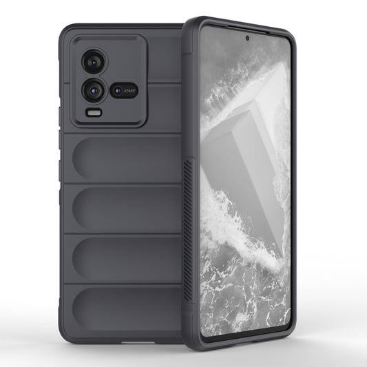 For vivo iQOO 10 5G Magic Shield TPU + Flannel Phone Case(Dark Grey) - vivo Cases by buy2fix | Online Shopping UK | buy2fix