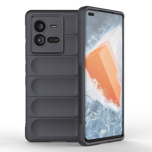 For vivo iQOO 10 Pro 5G Magic Shield TPU + Flannel Phone Case(Dark Grey) - vivo Cases by buy2fix | Online Shopping UK | buy2fix