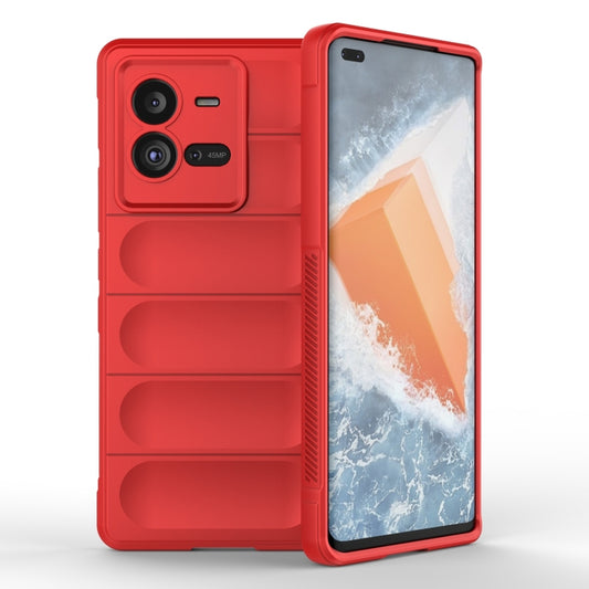For vivo iQOO 10 Pro 5G Magic Shield TPU + Flannel Phone Case(Red) - vivo Cases by buy2fix | Online Shopping UK | buy2fix