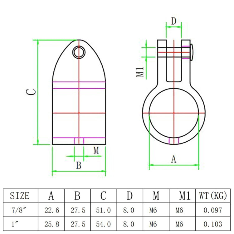 25mm 316 Stainless Steel Parasol Awning Yacht Movable Sliding Sleeve - Marine Accessories & Parts by buy2fix | Online Shopping UK | buy2fix