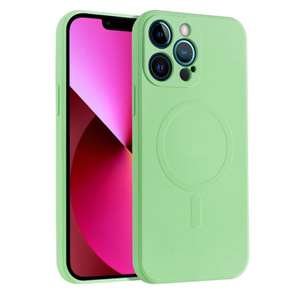 For iPhone 14 Liquid Silicone Full Coverage Magsafe Phone Case (Green) - iPhone 14 Cases by buy2fix | Online Shopping UK | buy2fix