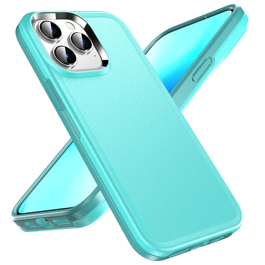 For iPhone 13 Double Solid Color Armor Phone Case(Lake Blue) - iPhone 13 Cases by buy2fix | Online Shopping UK | buy2fix