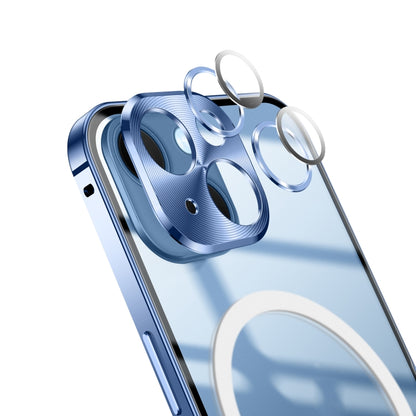 For iPhone 14 MagSafe Frosted Metal Phone Case (Blue) - iPhone 14 Cases by buy2fix | Online Shopping UK | buy2fix