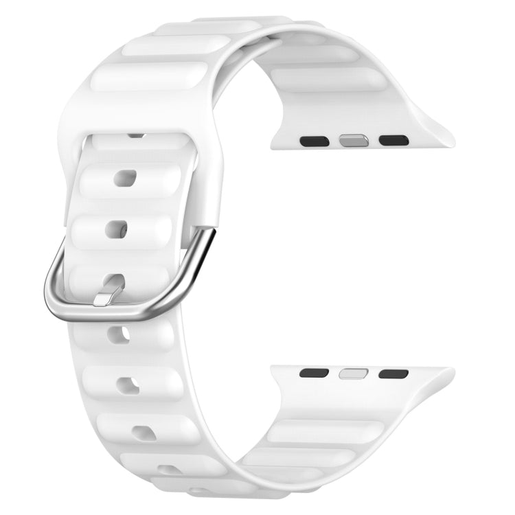 Ocean Ripple Watch Band For Apple Watch Series 8&7 45mm / SE 2&6&SE&5&4 44mm(White) - Watch Bands by buy2fix | Online Shopping UK | buy2fix