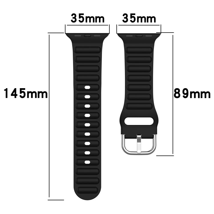 Ocean Ripple Watch Band For Apple Watch Series 8&7 45mm / SE 2&6&SE&5&4 44mm(Olive Green) - Watch Bands by buy2fix | Online Shopping UK | buy2fix