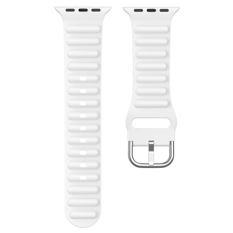 Ocean Ripple Watch Band For Apple Watch Series 8&7 41mm / SE 2&6&SE&5&4 40mm(White) - Watch Bands by buy2fix | Online Shopping UK | buy2fix