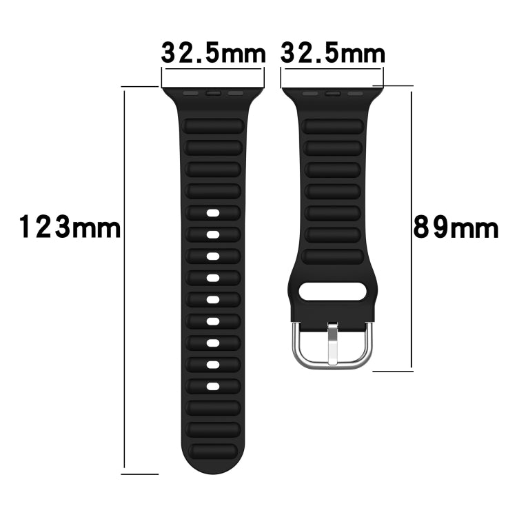 Ocean Ripple Watch Band For Apple Watch Series 8&7 41mm / SE 2&6&SE&5&4 40mm(Olive Green) - Watch Bands by buy2fix | Online Shopping UK | buy2fix