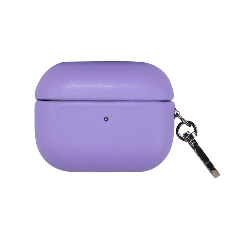 For Apple AirPods Pro PU Leather Wireless Bluetooth Earphone Protective Case(Purple) - For AirPods Pro by buy2fix | Online Shopping UK | buy2fix