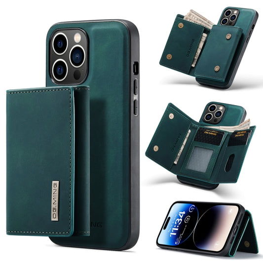 For iPhone 14 Pro DG.MING M1 Series 3-Fold Multi Card Wallet Leather Case(Green) - iPhone 14 Pro Cases by DG.MING | Online Shopping UK | buy2fix