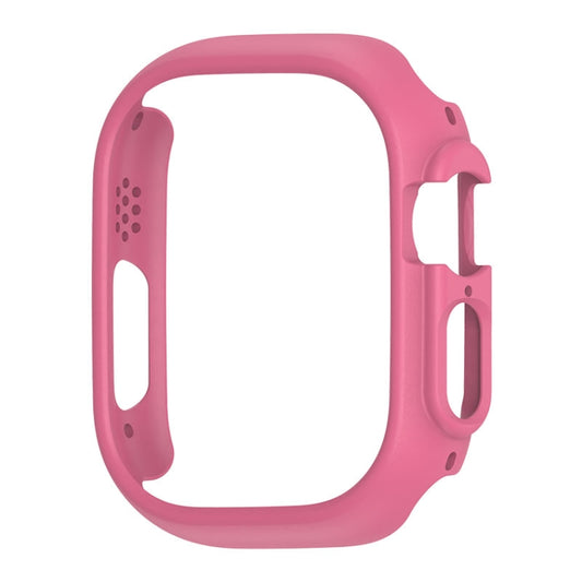 For Apple Watch Ultra 49mm PC Hollow Electroplating Protective Case(Pink) - Watch Cases by buy2fix | Online Shopping UK | buy2fix