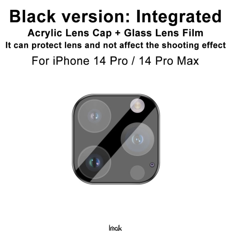 For iPhone 14 Pro / 14 Pro Max imak High Definition Integrated Glass Lens Film Black Version - iPhone 14 Pro Tempered Glass by imak | Online Shopping UK | buy2fix