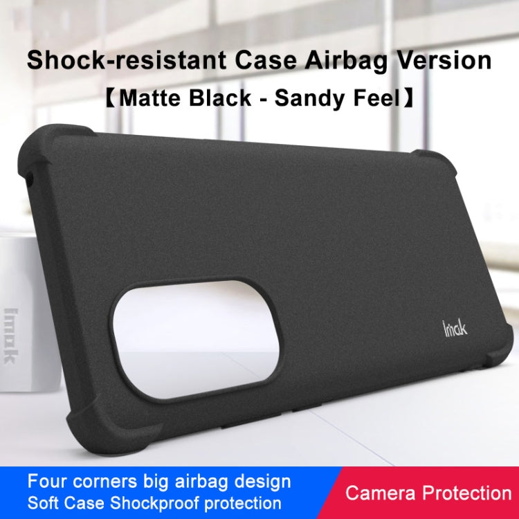 For Motorola Edge 2022 5G imak Shockproof Airbag TPU Phone Case(Matte Black) - Motorola Cases by imak | Online Shopping UK | buy2fix