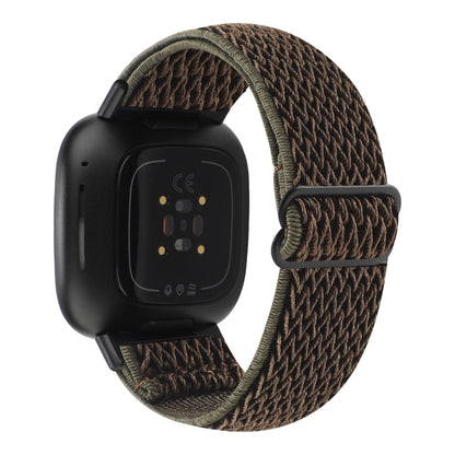 For Fitbit Versa 4 / Sense 2 Universal Wave Nylon Watch Band(Army Green) - Watch Bands by buy2fix | Online Shopping UK | buy2fix