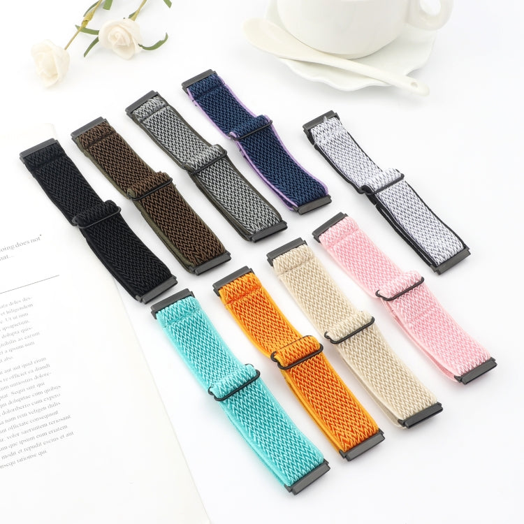 For Fitbit Versa 4 / Sense 2 Universal Wave Nylon Watch Band(Lilacs) - Watch Bands by buy2fix | Online Shopping UK | buy2fix
