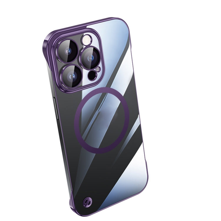 For iPhone 14 Pro Electroplating Frameless Magsafe Magnetic PC Phone Case(Deep Purple) - iPhone 14 Pro Cases by buy2fix | Online Shopping UK | buy2fix