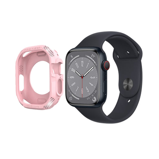 Carbon Fiber Shockproof Case For Apple Watch Ultra 49mm(Pink) - Watch Cases by buy2fix | Online Shopping UK | buy2fix