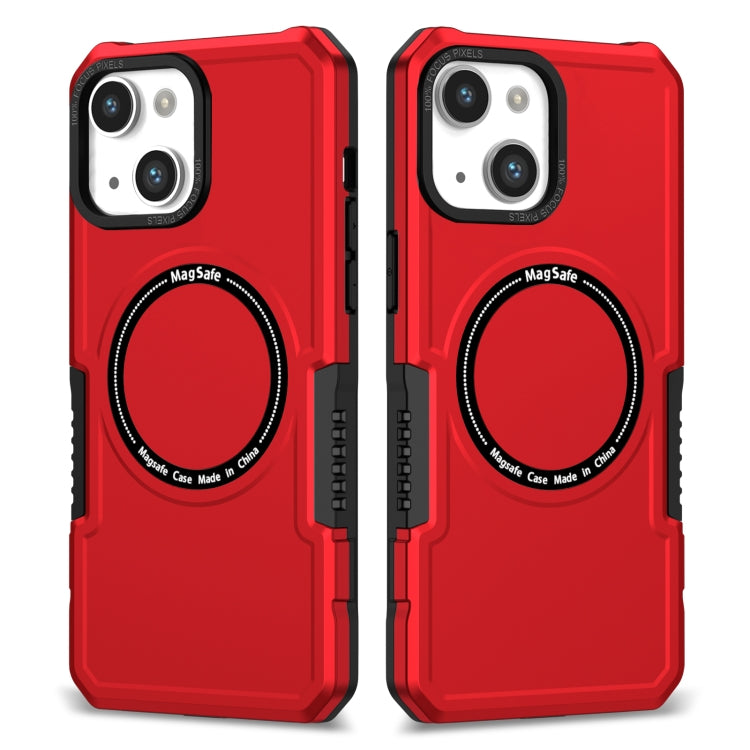 For iPhone 14 MagSafe Shockproof Armor Phone Case(Red) - iPhone 14 Cases by buy2fix | Online Shopping UK | buy2fix