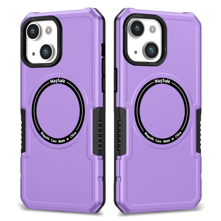 For iPhone 14 MagSafe Shockproof Armor Phone Case(Purple) - iPhone 14 Cases by buy2fix | Online Shopping UK | buy2fix