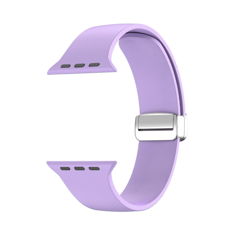 Folding Buckle Silicone Watch Band For Apple Watch Ultra 49mm(Light Purple) - Watch Bands by buy2fix | Online Shopping UK | buy2fix