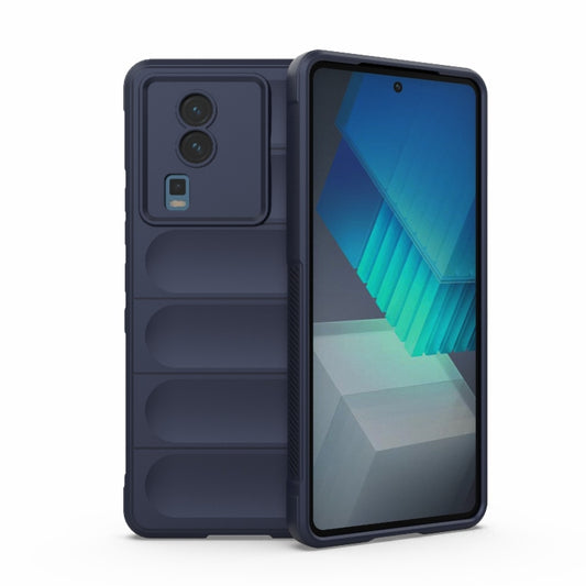 For vivo iQOO Neo7 Magic Shield TPU + Flannel Phone Case(Dark Blue) - vivo Cases by buy2fix | Online Shopping UK | buy2fix